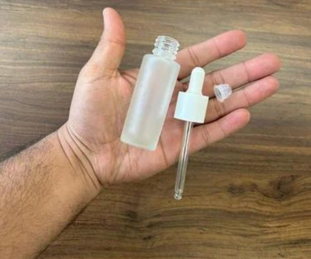 30ml Clear Frosted Glass Dropper Bottle (Zermat)