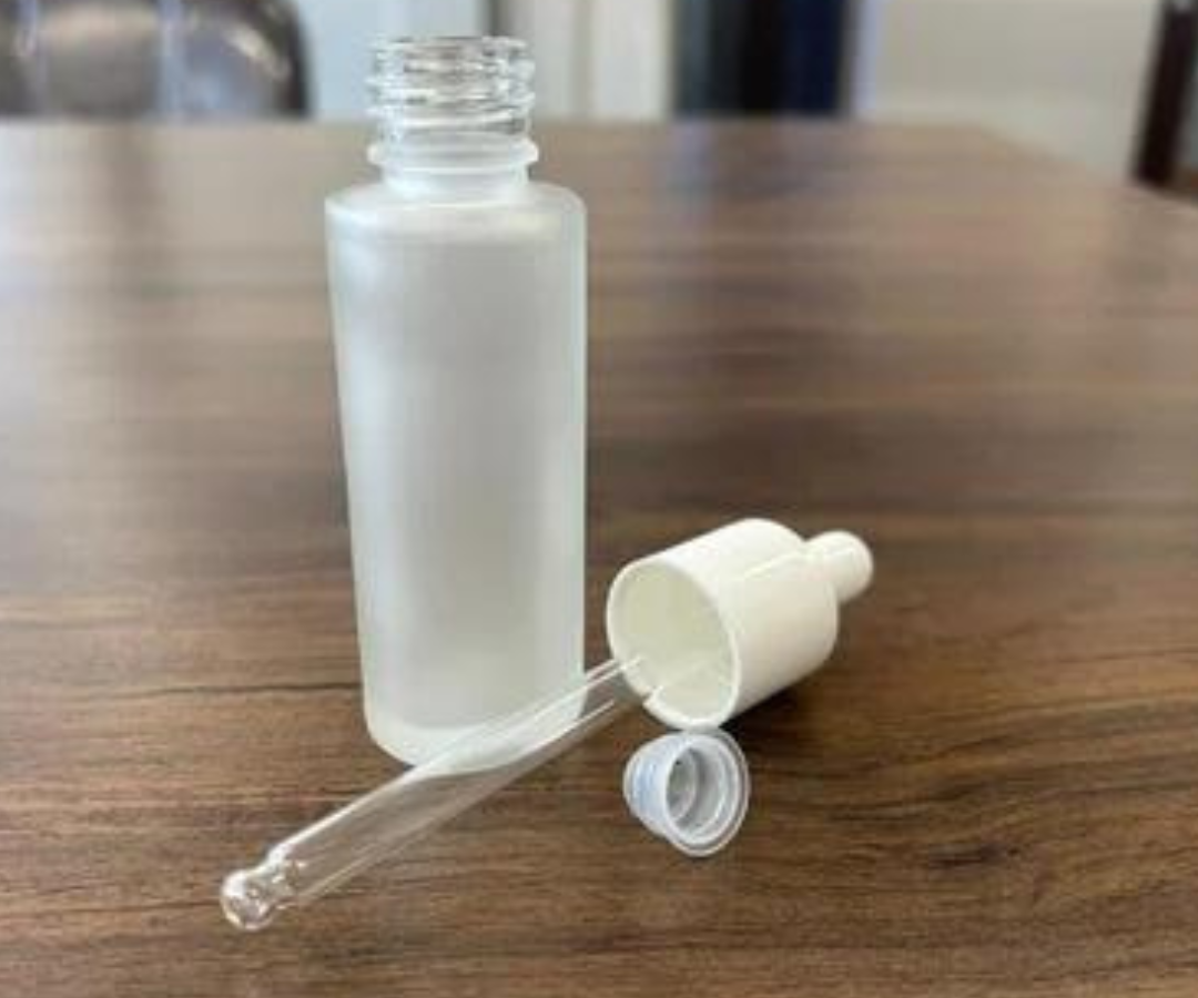 30ml Clear Frosted Glass Dropper Bottle (Zermat)